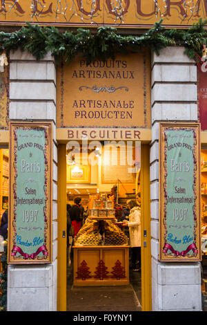 Cioccolato e biscotto shop, Bruxelles, Belgio Foto Stock