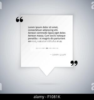 White Blank Template per citazione Illustrazione Vettoriale