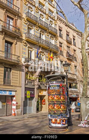 Cartellone pubblicitario di Catalunya Barcellona Spagna Foto Stock