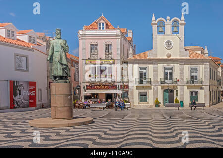 La piazza centrale di Cascais Portogallo Foto Stock