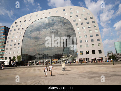 Edificio Markthal in Binnenrotte, centrale di Rotterdam, Paesi Bassi, completato 2014 architetti MVRDV Foto Stock