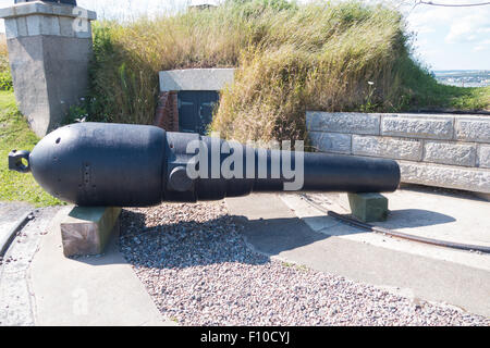 Il vecchio cannone inattivo Citadel Hill sito storico di Halifax Nova Scotia Foto Stock