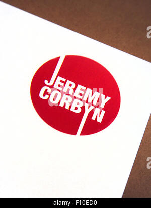 Jeremy Corbyn Labour Party leadership logo della campagna, Londra Foto Stock