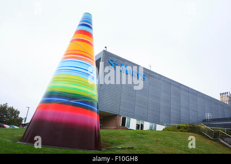 Esterno della Saint Mary Hospital e colorato il cono sull'Isola di Wight Foto Stock