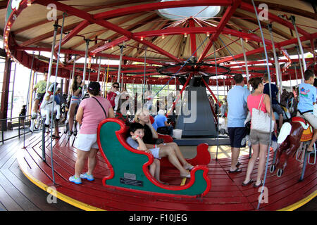 Merry Go Round Greenport harbour Long Island New York Foto Stock