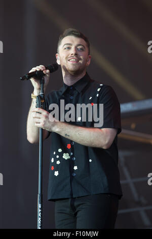 Sam Smith al V Festival di Chelmsford,Essex,Sabato notte. Foto Stock