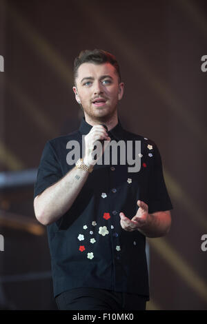 Sam Smith al V Festival di Chelmsford,Essex,Sabato notte. Foto Stock