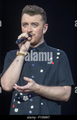 Sam Smith al V Festival di Chelmsford,Essex,Sabato notte. Foto Stock