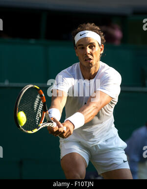 Rafael Nadal (ESP),campionati di Wimbledon 2015, Londra, Inghilterra. Foto Stock