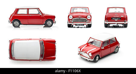 Classic Mini Cooper S model car Visualizza raccolta Foto Stock