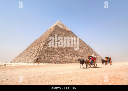 Piramide di Khafre, Giza, Cairo, Egitto, Africa Foto Stock