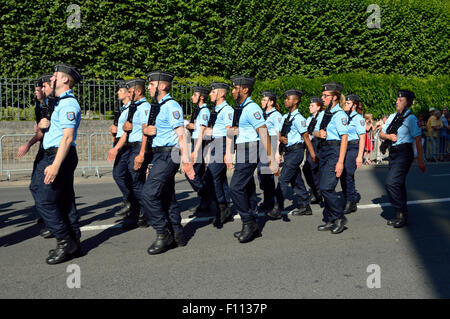 Xiv Luglio Parade di Bourges, Francia Foto Stock