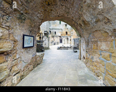 Gli interni del castello di Beaufort in Lussemburgo Foto Stock