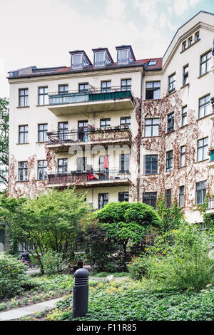 Edificio di appartamenti, Hackersher Hoefe, nel quartiere Mitte di Berlino, Germania Foto Stock