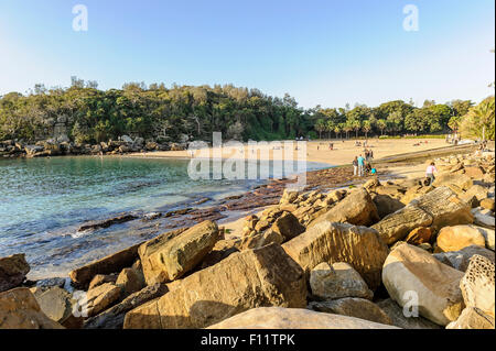 Shelly Beach, Manly, in una giornata autunnale. Foto Stock