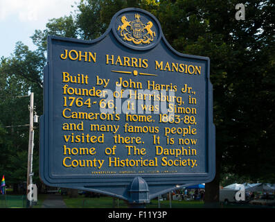 John Harris mansion Pennsylvania PA Harrisburg Foto Stock