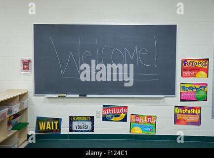 Primo giorno di scuola in prima accademia cristiana in alta Springs, in Florida. Foto Stock