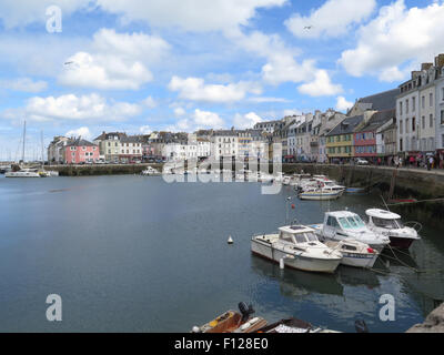 Belle-Íle-en-Mer : Le Palais waterfront Foto Stock