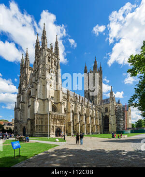 La Cattedrale di Canterbury, Canterbury, nel Kent, England, Regno Unito Foto Stock