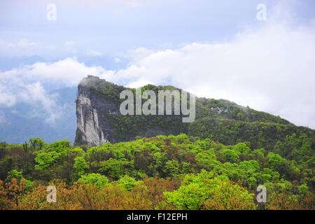 Vista del paesaggio di Zhangjiajie, nella provincia del Hunan, Cina, 2011-2015. Foto Stock