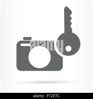 Foto di stoccaggio di sicurezza web icon illustrazione vettoriale Illustrazione Vettoriale