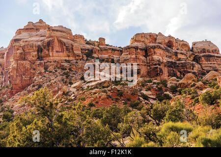 Natura paesaggio dello Utah. Materie formazione di arenaria nella parte meridionale dello stato dello Utah, Stati Uniti d'America. Foto Stock