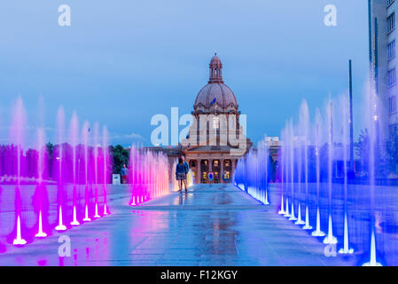 Fontana, Legislatore Alberta, Edmonton, Alberta, Canada Foto Stock