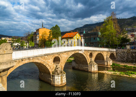 Ponte di Sarajevo, Bosnia Erzegovina Foto Stock