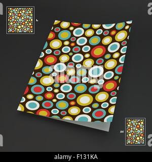 A4 business vuota. Abstract sfondo con cerchi di colore. 3d illustrazione vettoriale. Illustrazione Vettoriale