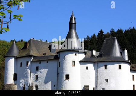 Clervaux. Aprile-21 2009. Castello di Clervaux dal XII secolo in Clervaux. Lussemburgo Foto Stock