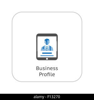 Profilo aziendale e la relativa icona. Il concetto di business. Design piatto. Illustrazione isolato. Foto Stock