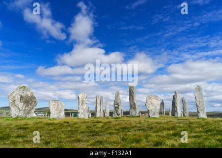Callanish (Gaelico Calanais) pietre di Callanish villaggio sull isola di Lewis nelle Ebridi Esterne in Scozia Foto Stock