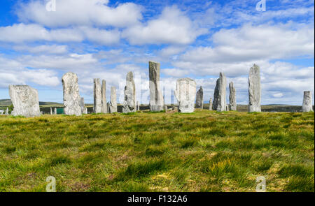 Callanish (Gaelico Calanais) pietre di Callanish villaggio sull isola di Lewis nelle Ebridi Esterne in Scozia Foto Stock