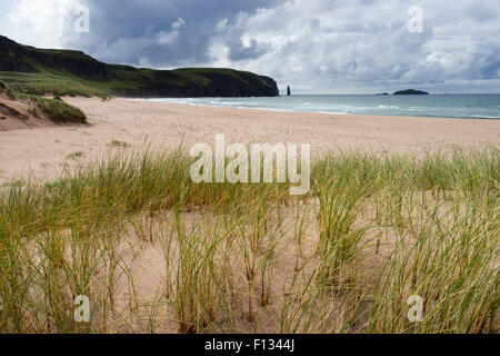 Sandwood Bay di Sutherland , regione delle Highlands, Scotland Regno Unito Foto Stock