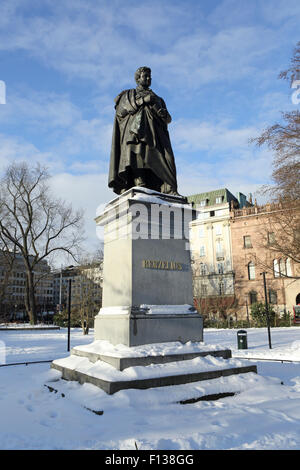 Il Memorial in onore del barone Jöns Jacob Berzelius (1779 - 1848) a Stoccolma, Svezia. Il memoriale al chimico che viene considerata Foto Stock