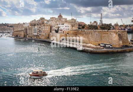 Il Grand Harbour a La Valletta, Malta, Europa Foto Stock