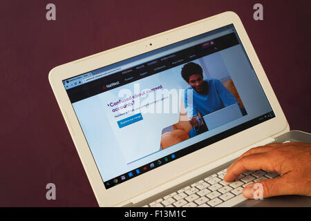 Sito web appartenente al natwest essendo visualizzati su un computer portatile Foto Stock