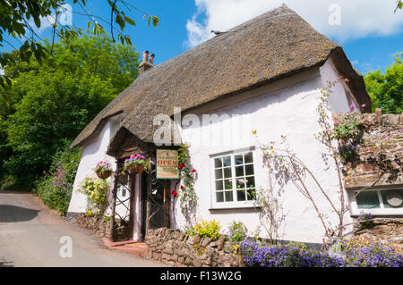 Tessitori di paglia Cottage Cockington Village nr Torquay Devon England Foto Stock