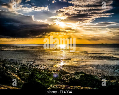 Tramonto a Herne Bay Foto Stock