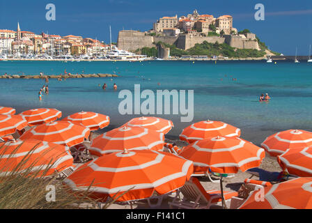 Spiaggia di Calvi Foto Stock