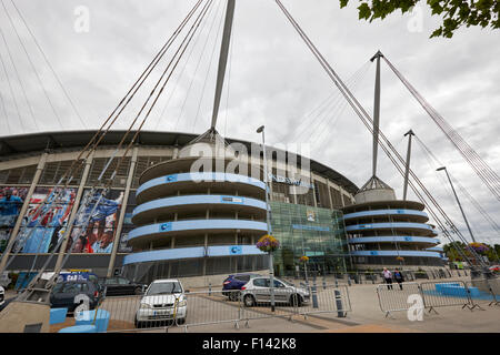 Colin Bell stand del Manchester City Etihad Stadium eastlands City of Manchester stadiium regno unito Foto Stock