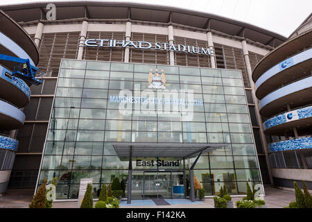 East stand Manchester City Etihad Stadium eastlands City of Manchester stadiium regno unito Foto Stock