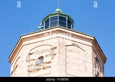 Godendo della vista dal faro Södeskär, Porvoo, Finlandia, Europa, UE Foto Stock