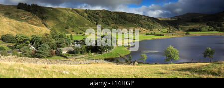 Summer View su Watendlath Tarn, Parco Nazionale del Distretto dei Laghi, Cumbria, England, Regno Unito Foto Stock