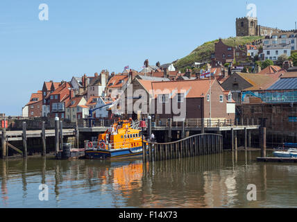 Whitby scialuppa di salvataggio stazione, Yorkshire Foto Stock