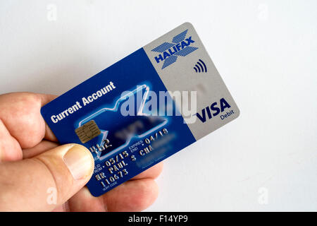 Halifax Bank chip pin carta di debito Foto Stock