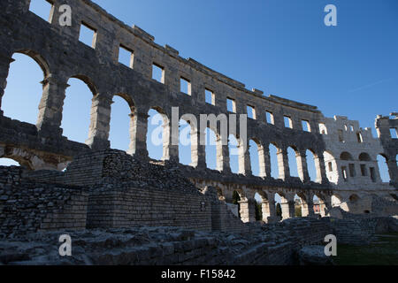 Arena di Pola, anfiteatro, Pola, Istria, Croazia, Europa Foto Stock