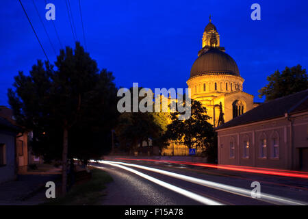 Città alta Pancevo al blue ora Foto Stock