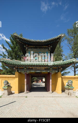 Gandantegchinlen stile tibetano monastero Buddista in Mongolia Mongolia. Foto Stock