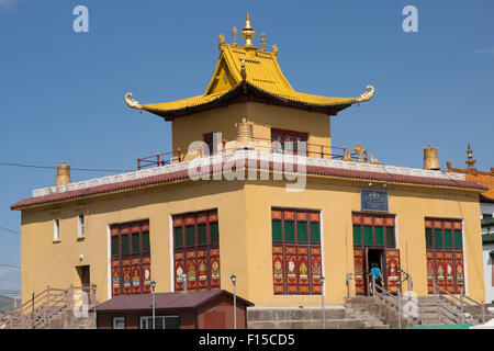 Gandantegchinlen stile tibetano monastero Buddista in Mongolia Mongolia. Foto Stock